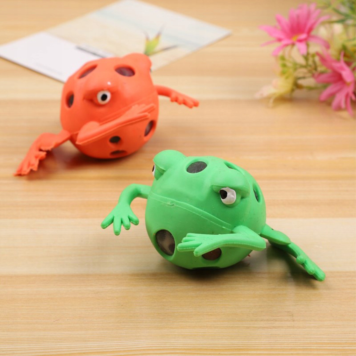 GNIOTEK ŻELOWY ŻABA KOLOROWA ANTYSTRESOWA SENSORYCZNA SQUISH PRANK ŻART Materiał guma