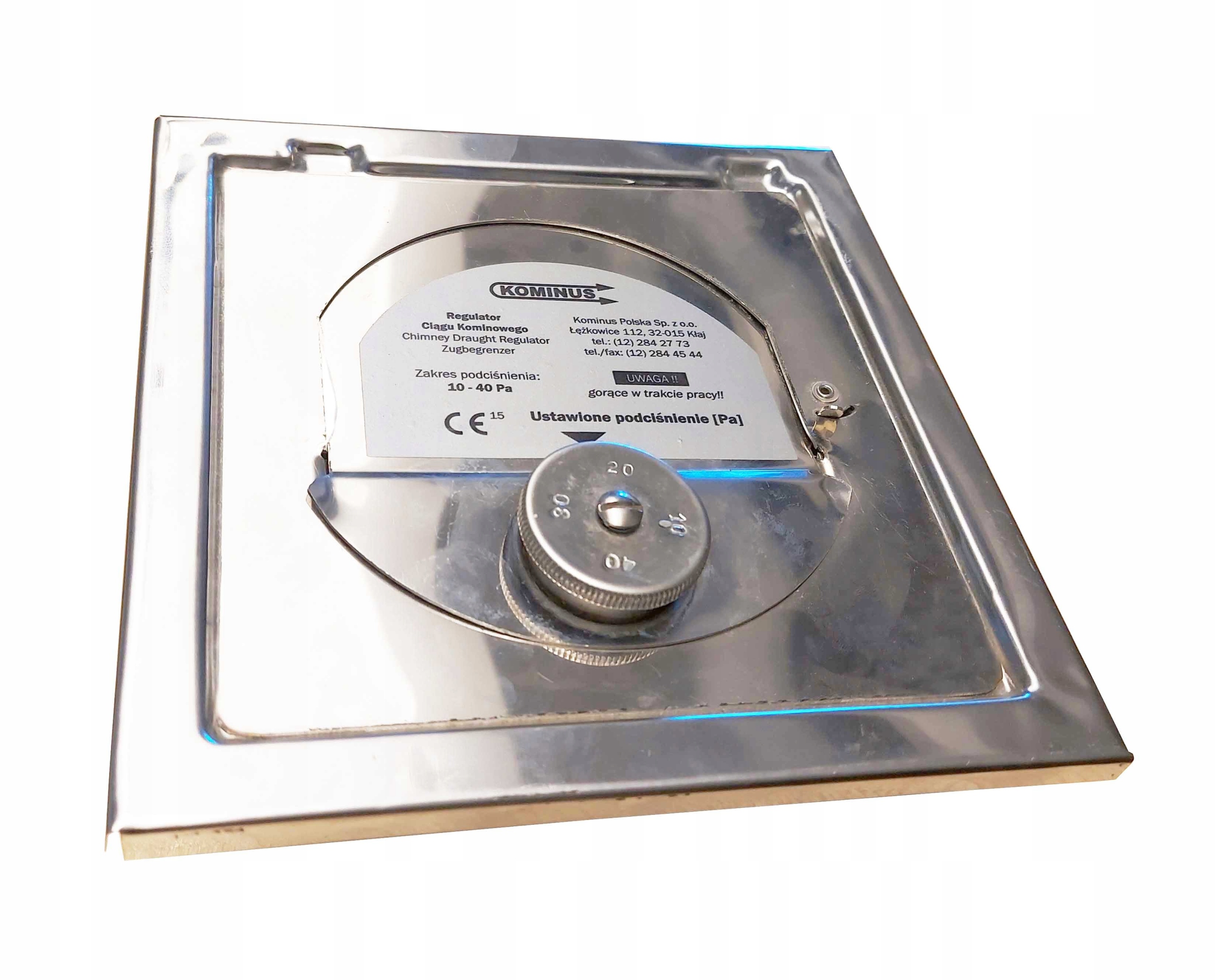 Omezovač komínového ťahu W3 z kyselinovzdornej ocele 14 x 14 cm