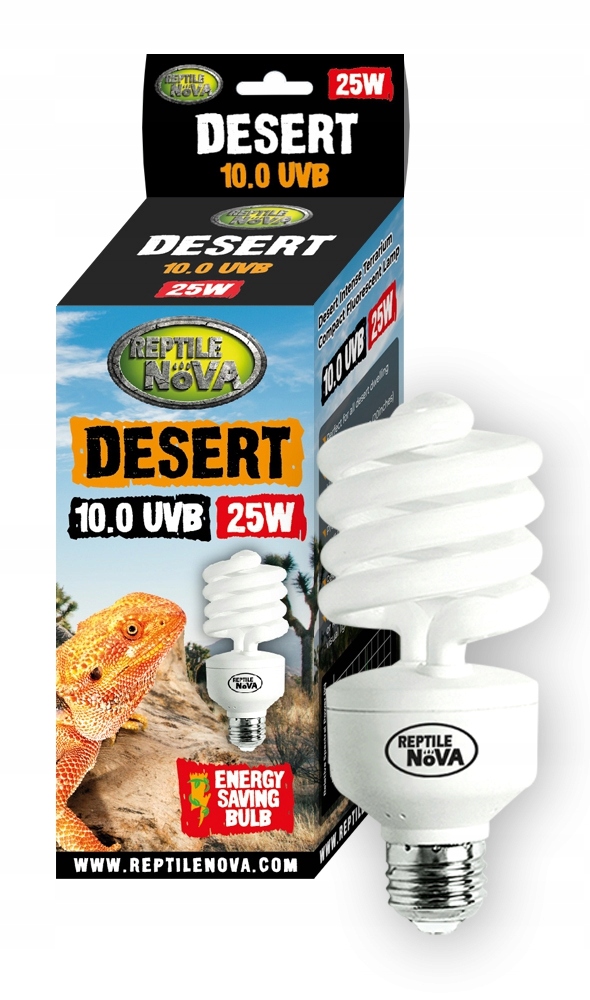 

Reptile Nova Żarówka Uvb 25W 10.0 Uvb Desert