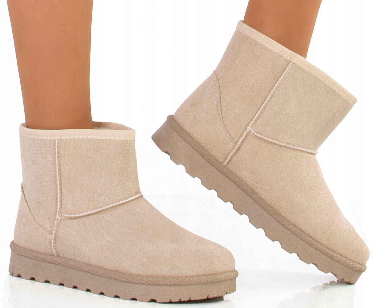 7057 BEŻOWE OCIEPLANE BOTKI ŚNIEGOWCE 41 Rozmiar 41