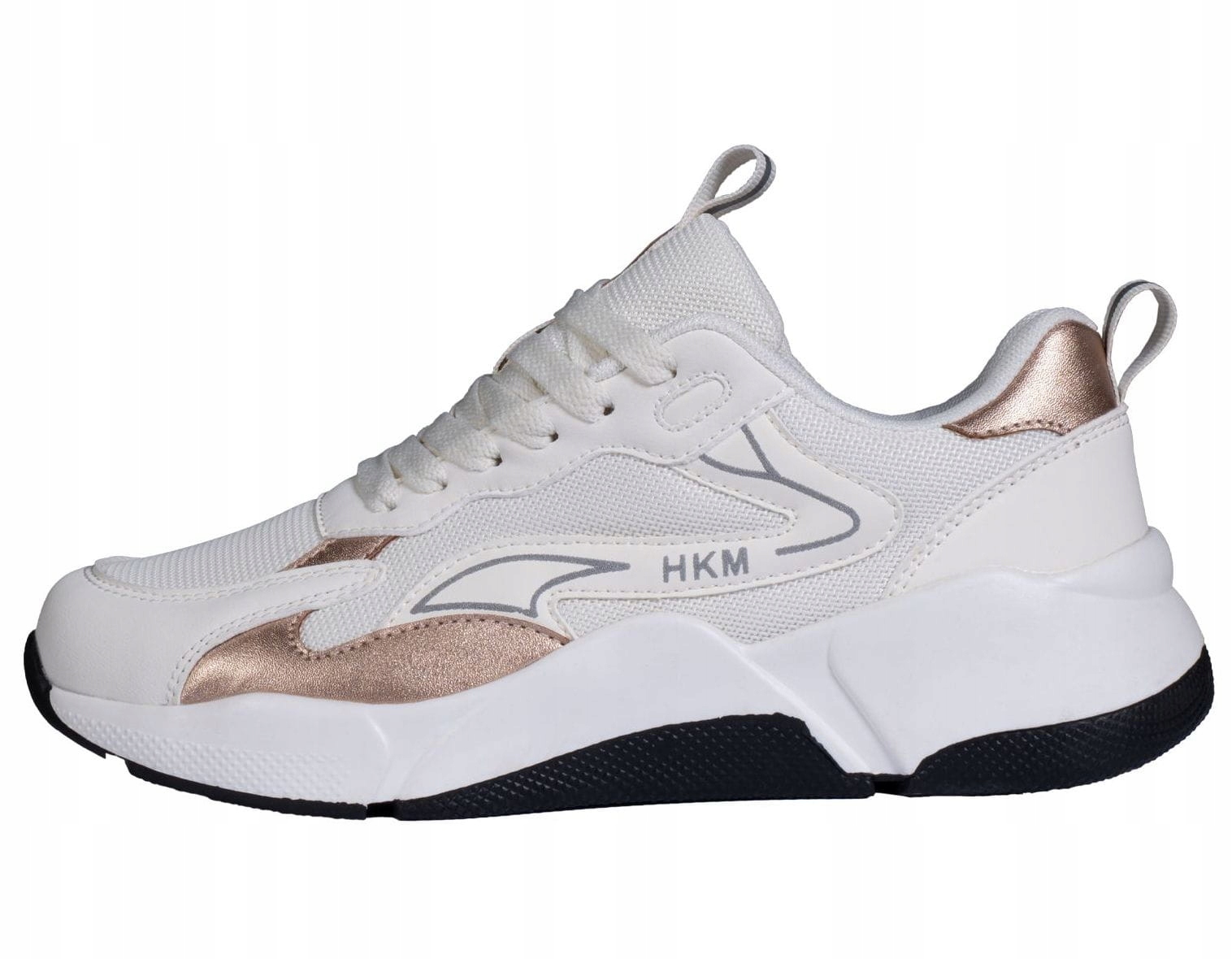 HKM Buty Sneaker GLAMOUR Rosegold białe [R: 36]