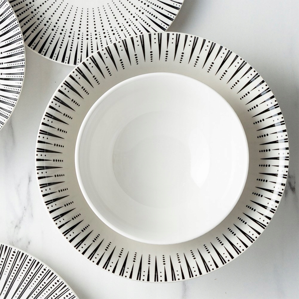 Miseczka MISKA na zupę płatki surówki przekąski salaterka porcelanowa 600ml Kolor wielokolorowy