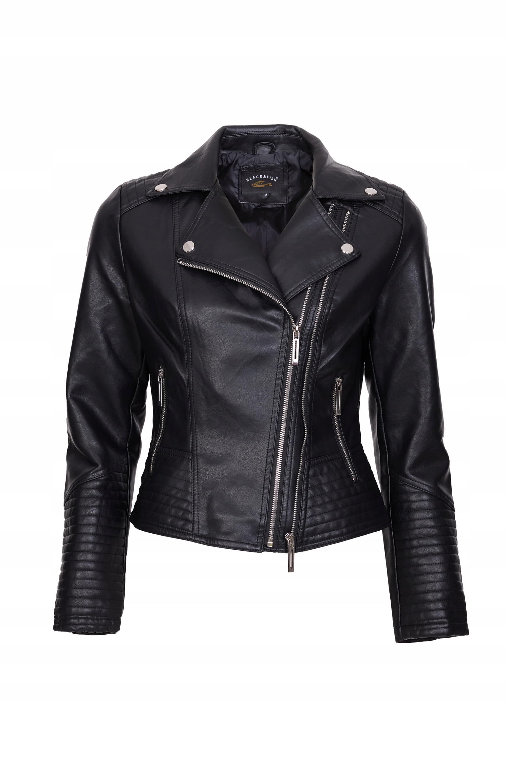 077_ 6XL/52 _DAMSKA KURTKA SKÓRZANA RAMONESKA Kolor czarny