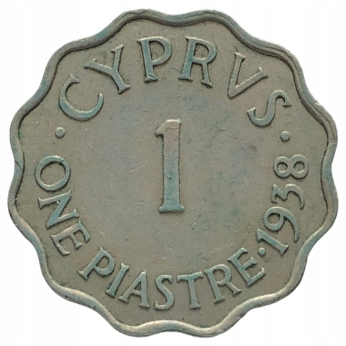 52538. Cypr, 1 piastr, 1938r.