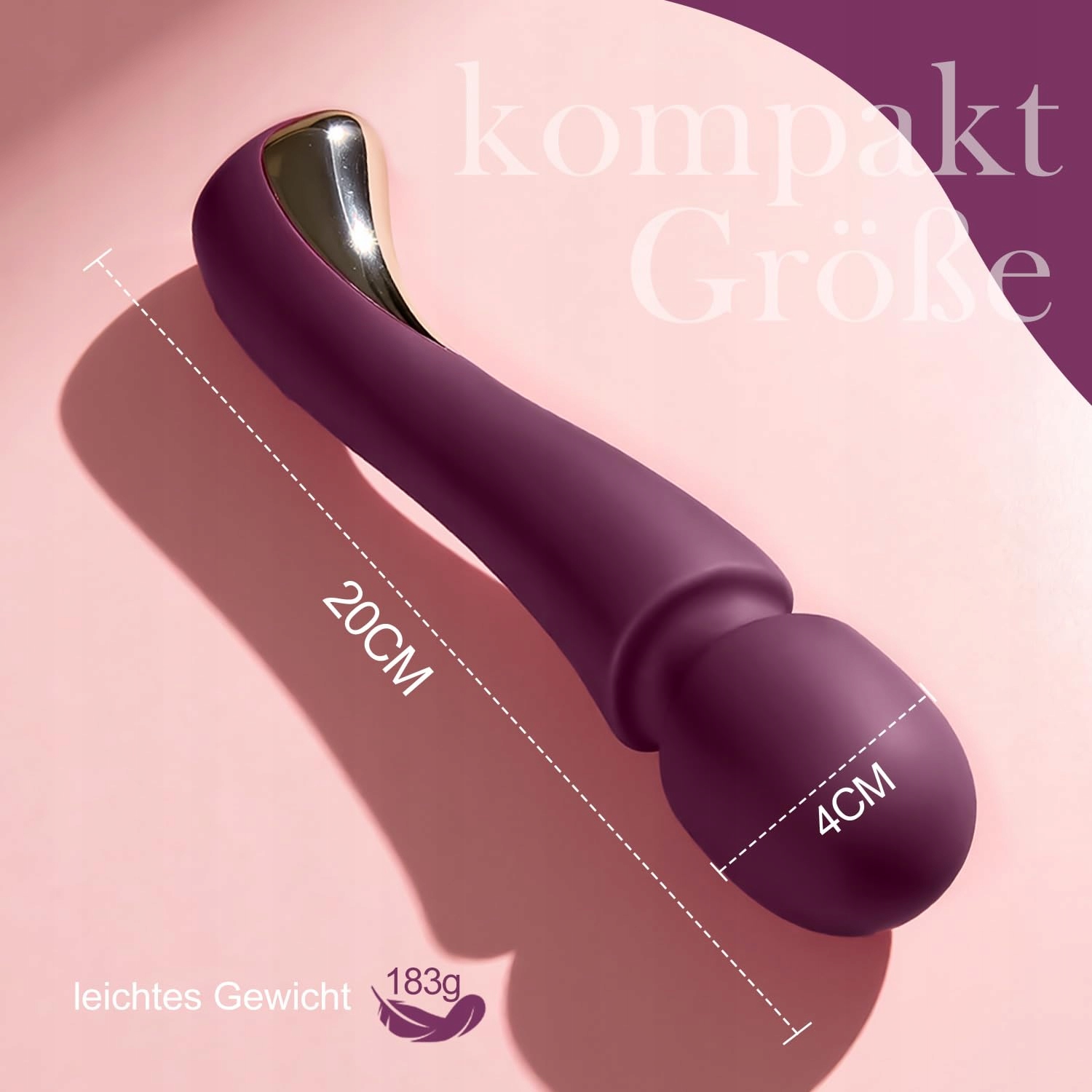 WAND Massager: Cichy Silikonowy Wibrator, 9 Trybów, Stymulacja G-Punktu — miniatura 6