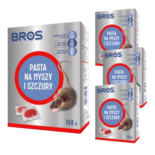 

Pasta trutka na myszy i szczury Bros 150 g x 4 szt