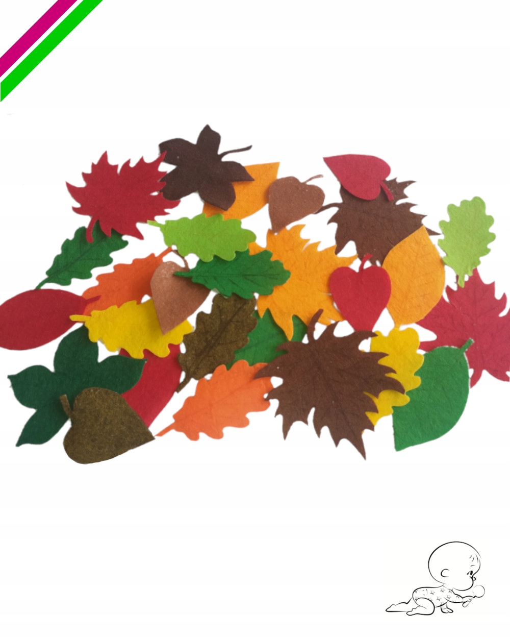 Sada podzimních listů -dekorace z plsti,hračka