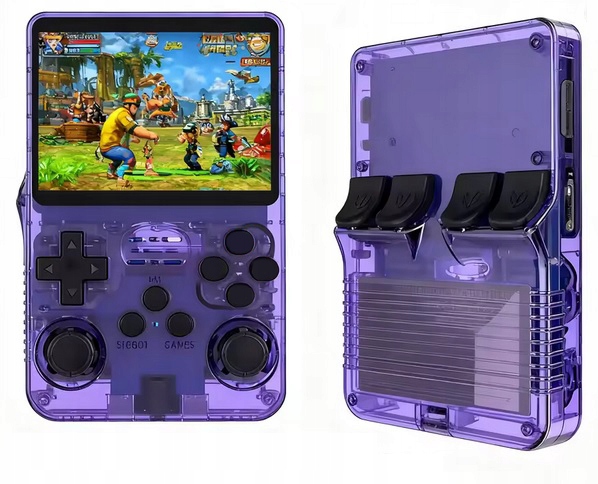 Přenosná Retro Herní Konzole Pro Více Než 20000 Her 64GB Gameboy Fialová R36S