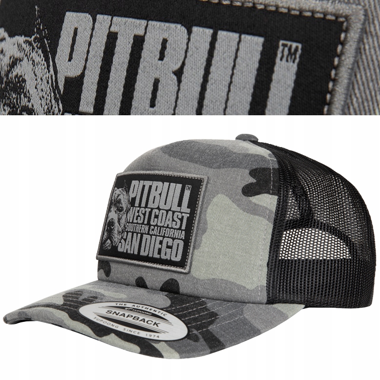 

Czapka z Daszkiem Pitbull Camo Trucker Blood Dog