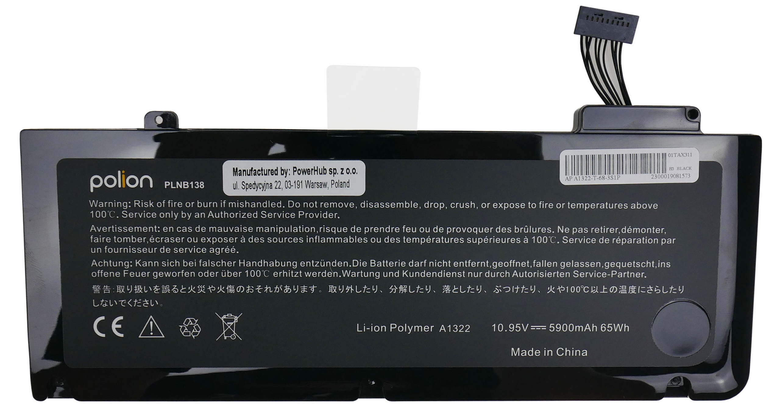 Bateria do MacBook Pro 13 2009-2012 A1322 A1278 Do laptopów Apple