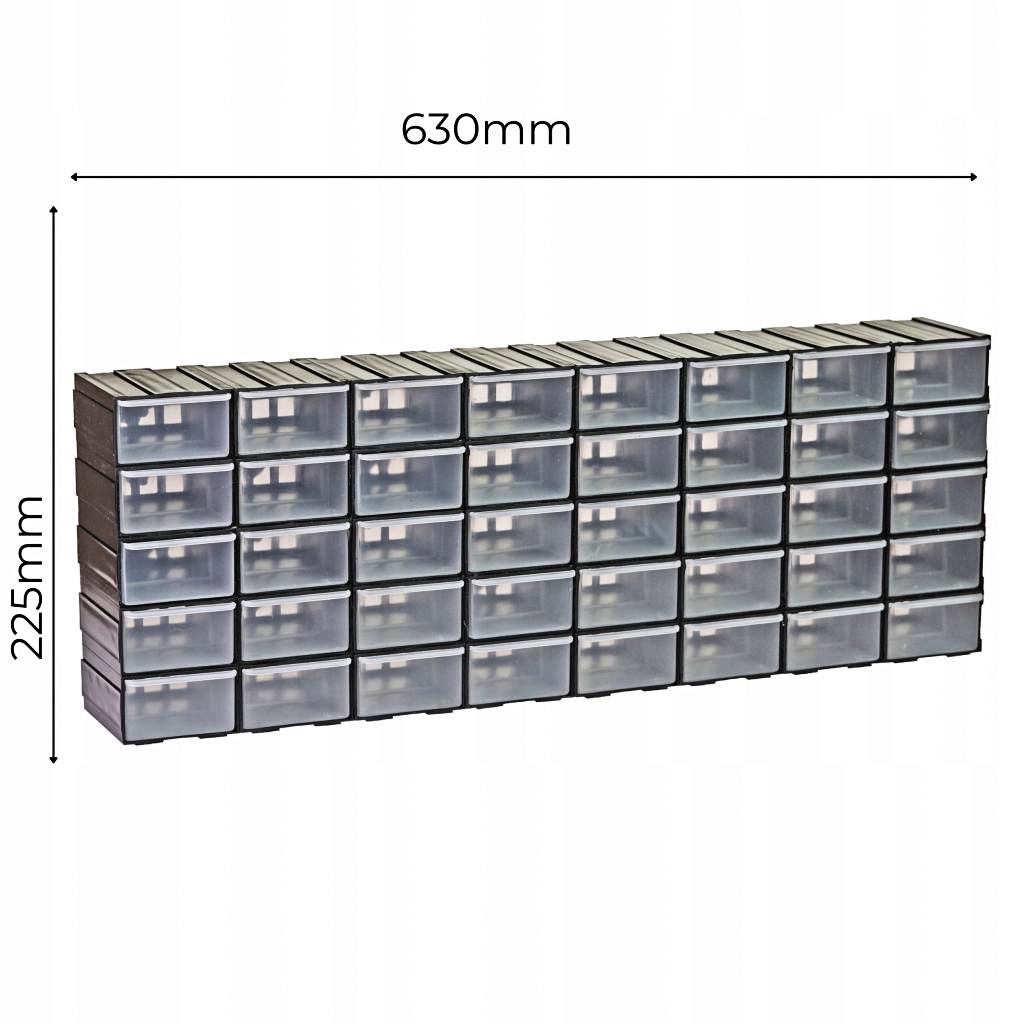 POJEMNIK SZUFLADKI ORGANIZER WARSZTATOWY 40 SZTUK Marka inna