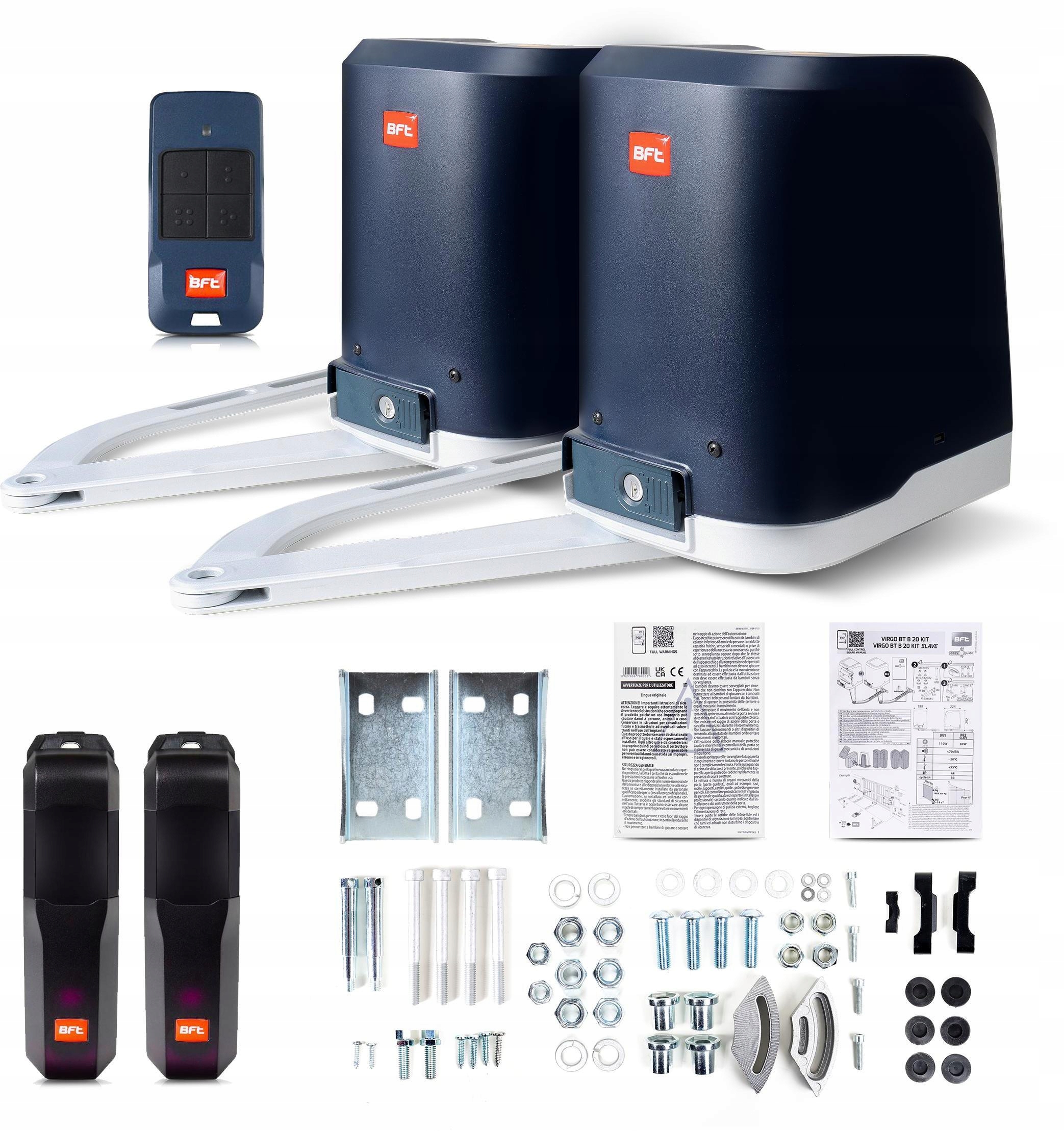 Zestaw Bft Virgo Smart Bt B20 Kit Do Bram Dwuskrzydłowych Napęd