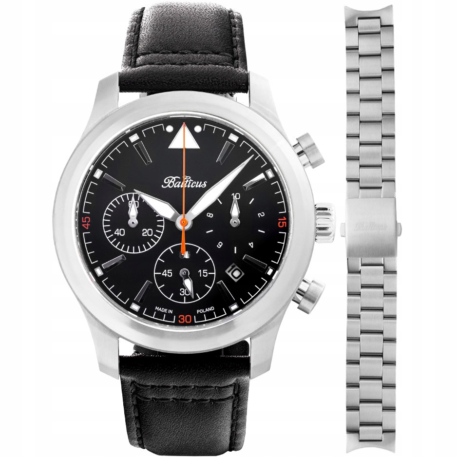 Pánské Hodinky Balticus Balfsqchbla-p černý řemínek