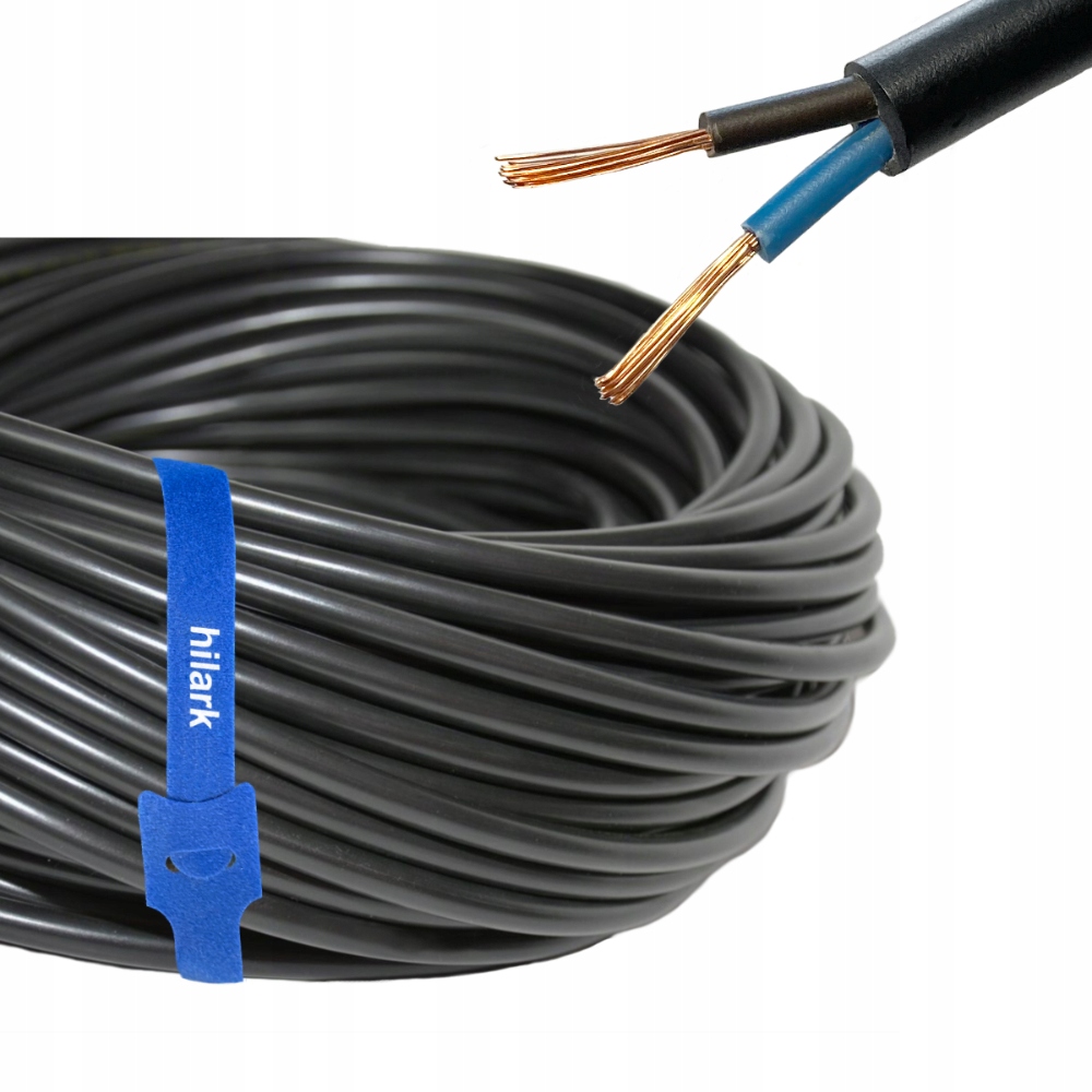 Elektrický kabel polvinit H05VV-F Owy 2x1,5 na prodlužovací kabel 75 m