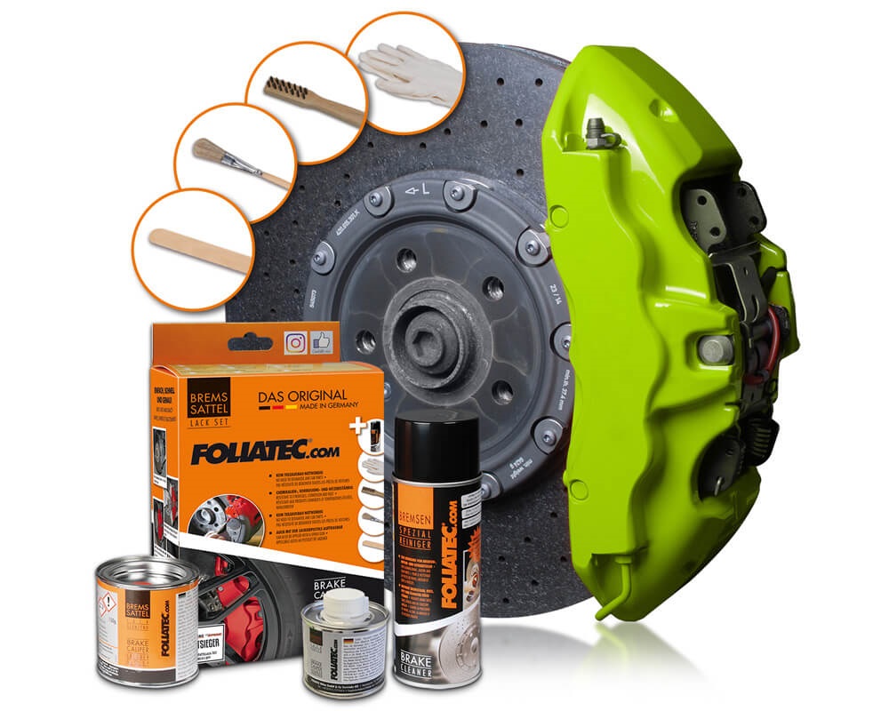 Foliatec lakier farba do zacisków hamulcowych Toxic Green