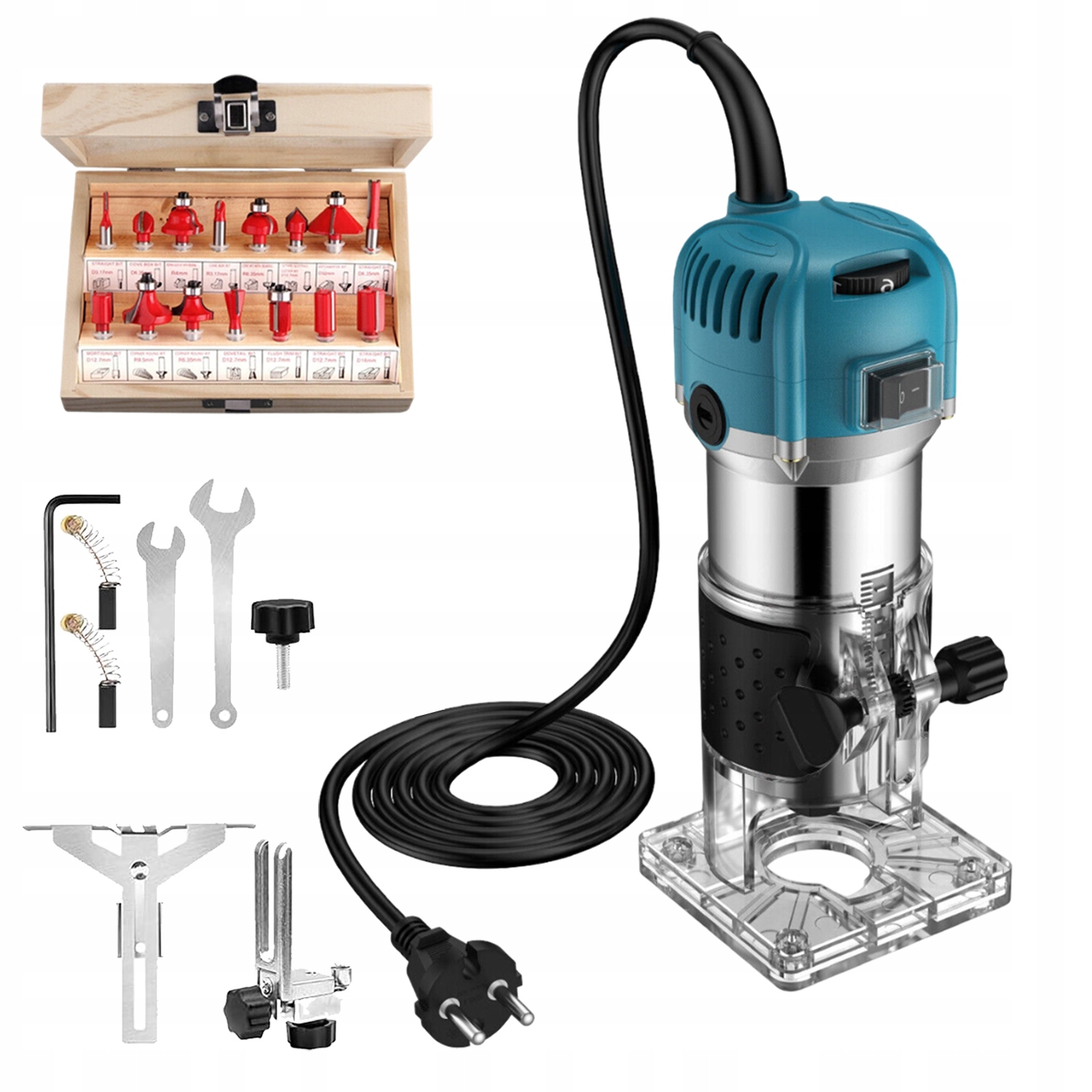 800 W 1/4" 6.35 mm Elektrický obráběcí stroj na dřevo Ruční frézka