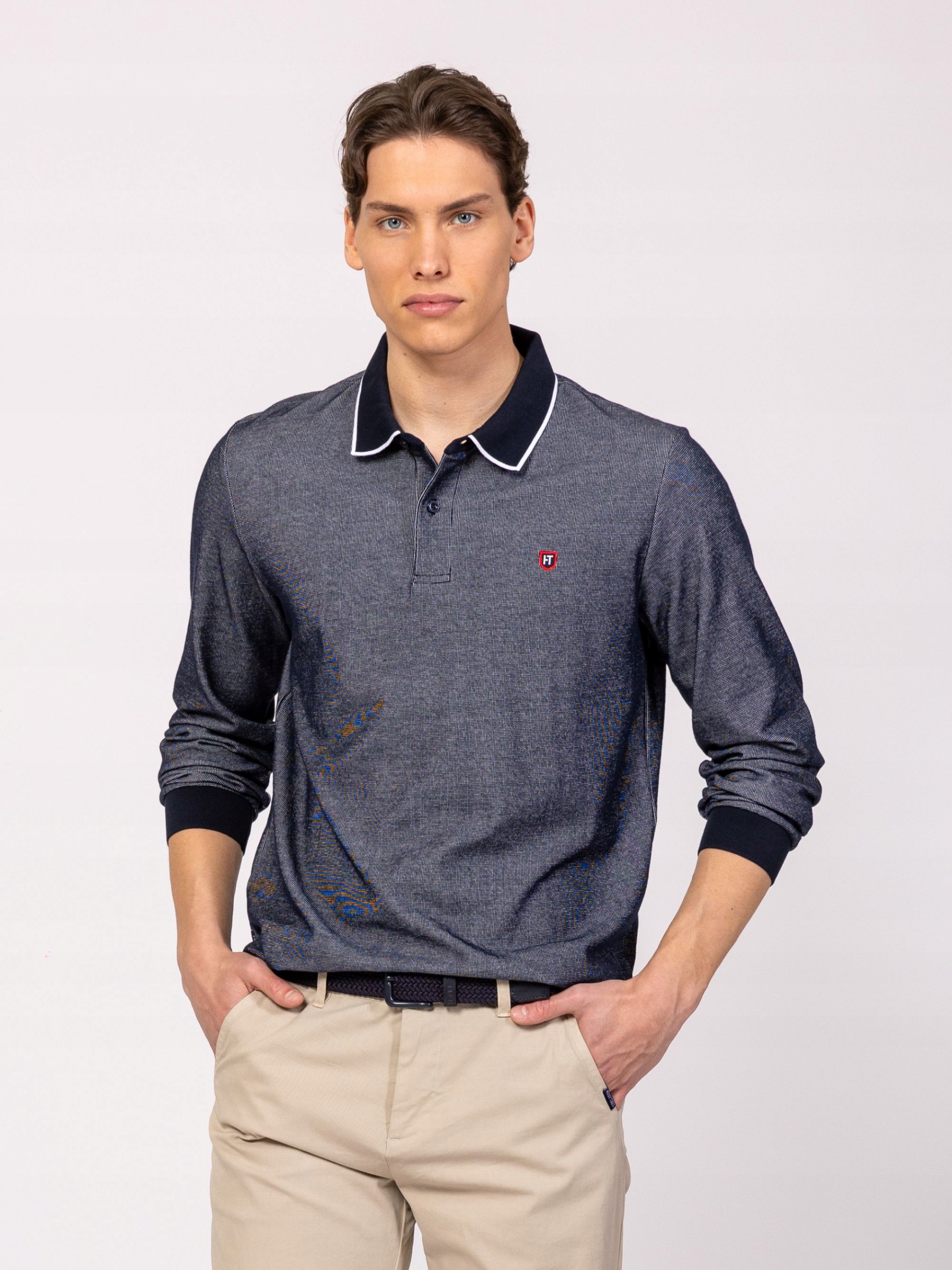 Heavy Tools Pánské Polokošile S Dlouhým Rukávem Castano Navy, Tmavě Modré, M