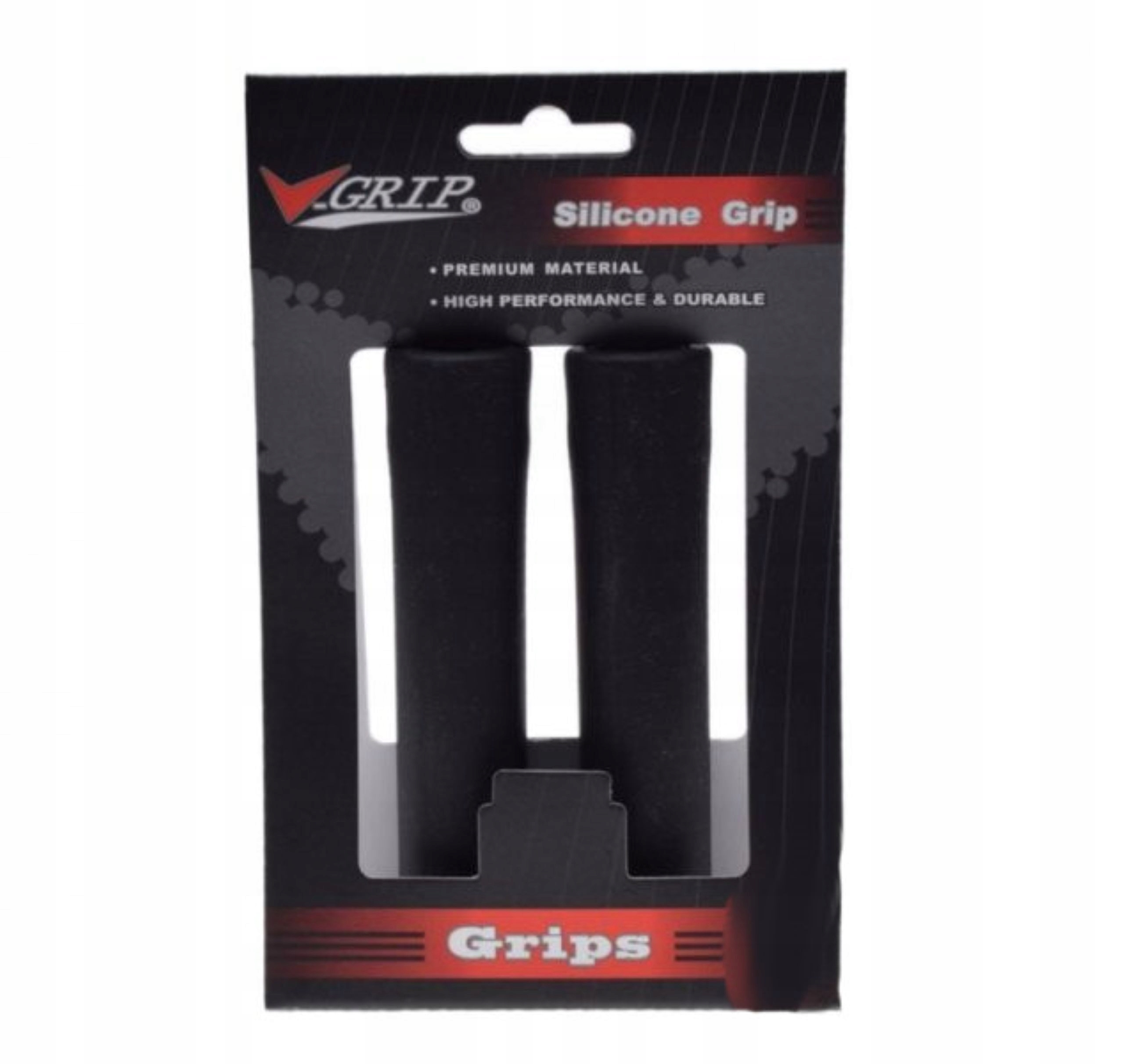 Chwyty kierownicy V-grip gripy silikonowe 130mm Czarne