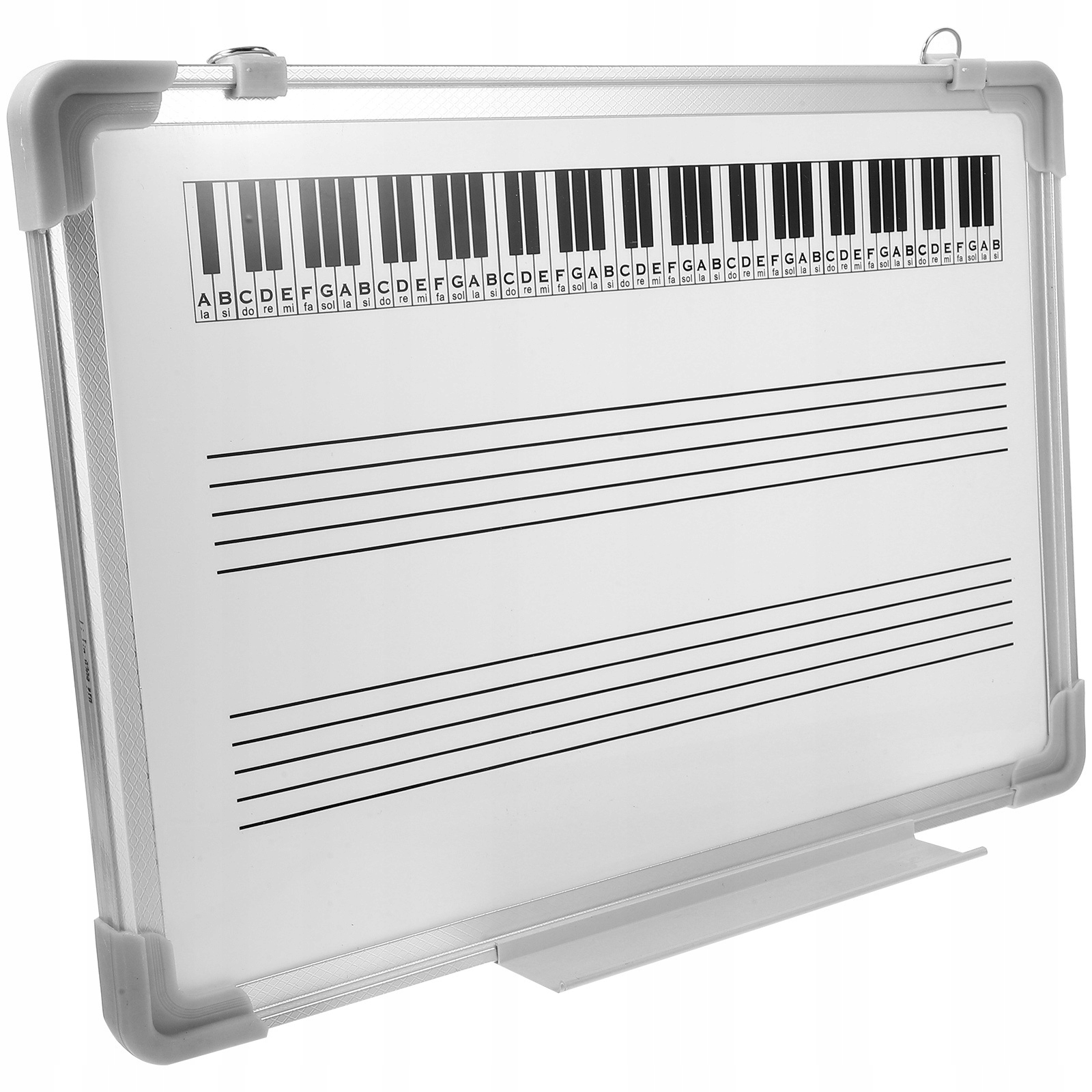 TABLICA MUZYCZNA BIAŁA SUCHOŚCIERALNA Z PIĘCIOLINIĄ