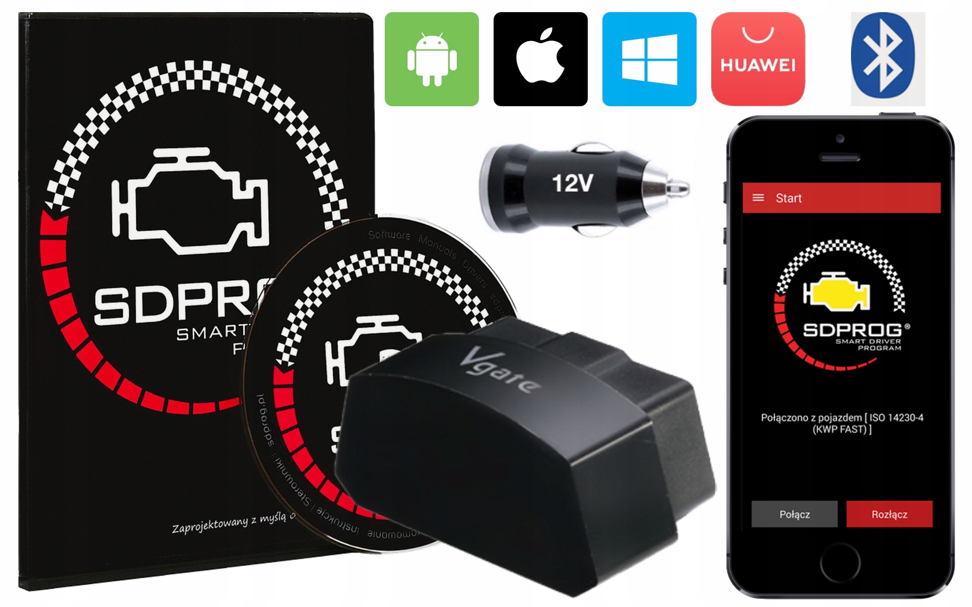 INTERFEJS iCAR3 BT3.0 OBD2 ELM327 SDPROG Ładowarka Marka SDPROG