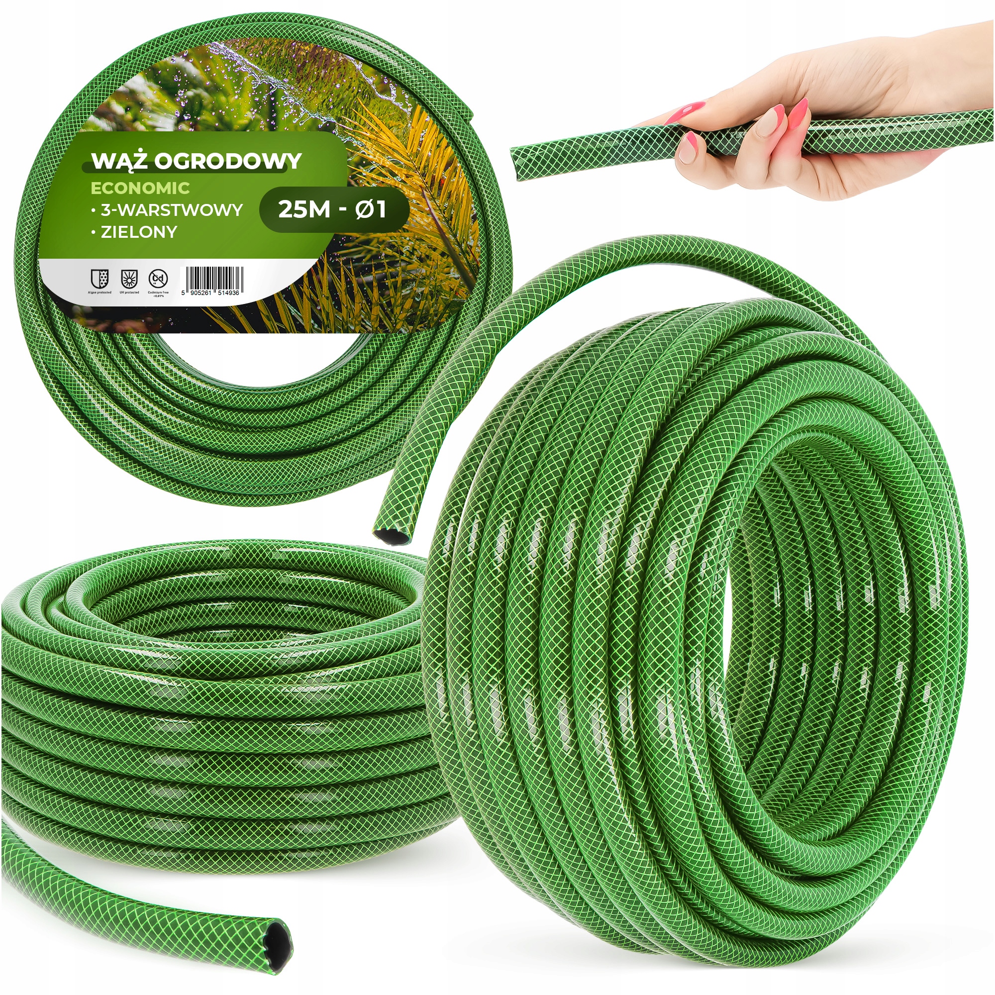 3-vrstvová zrolovateľná záhradná hadica 1" 25 m Ry