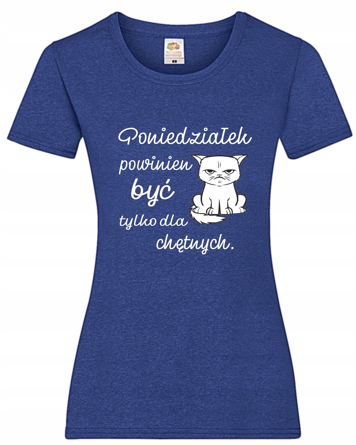 

Koszulka Kot Śmieszny Tekst prezent KD15 Royal L