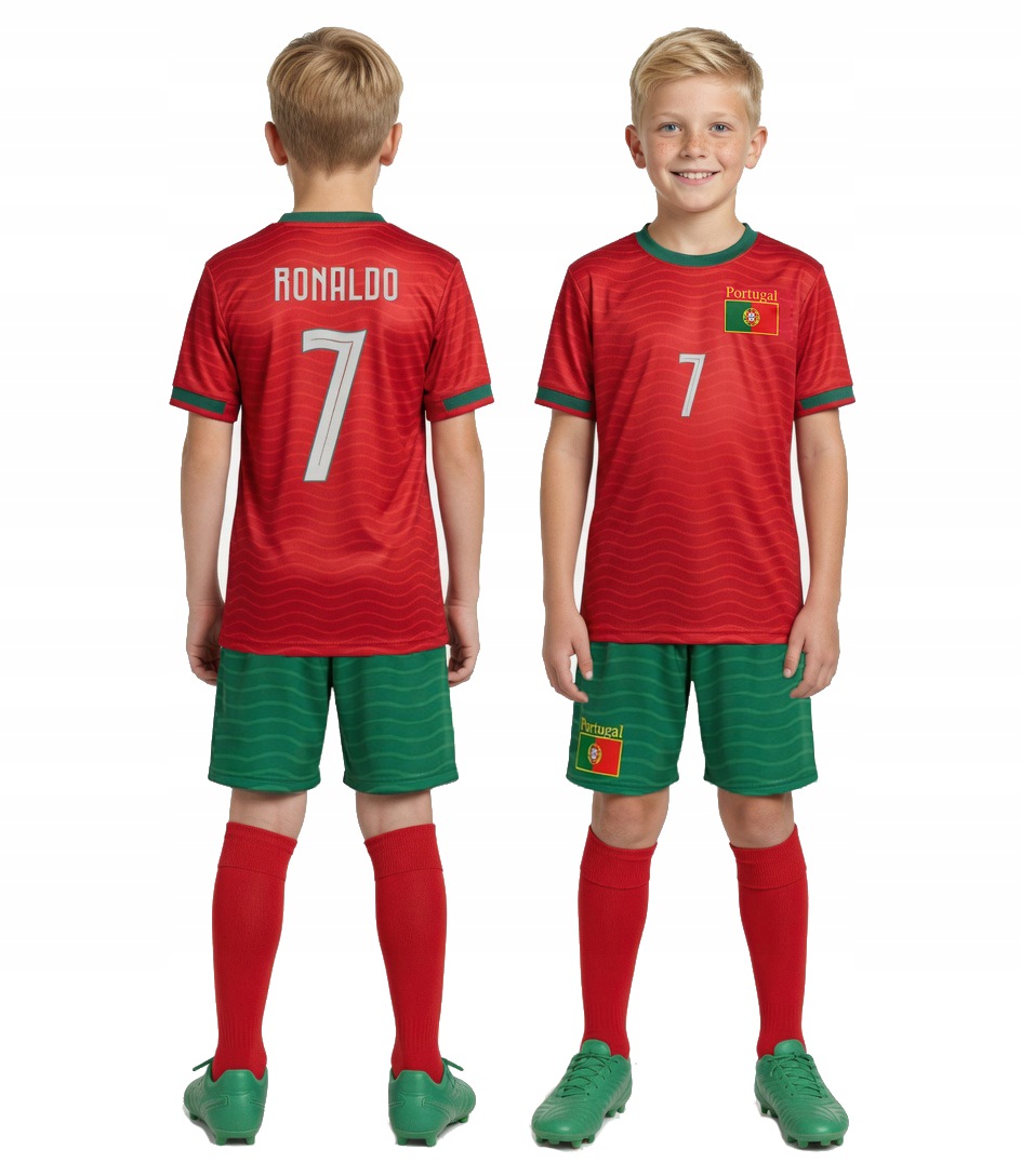 Strój piłkarski z getrami Ronaldo Portugalia 2026 140