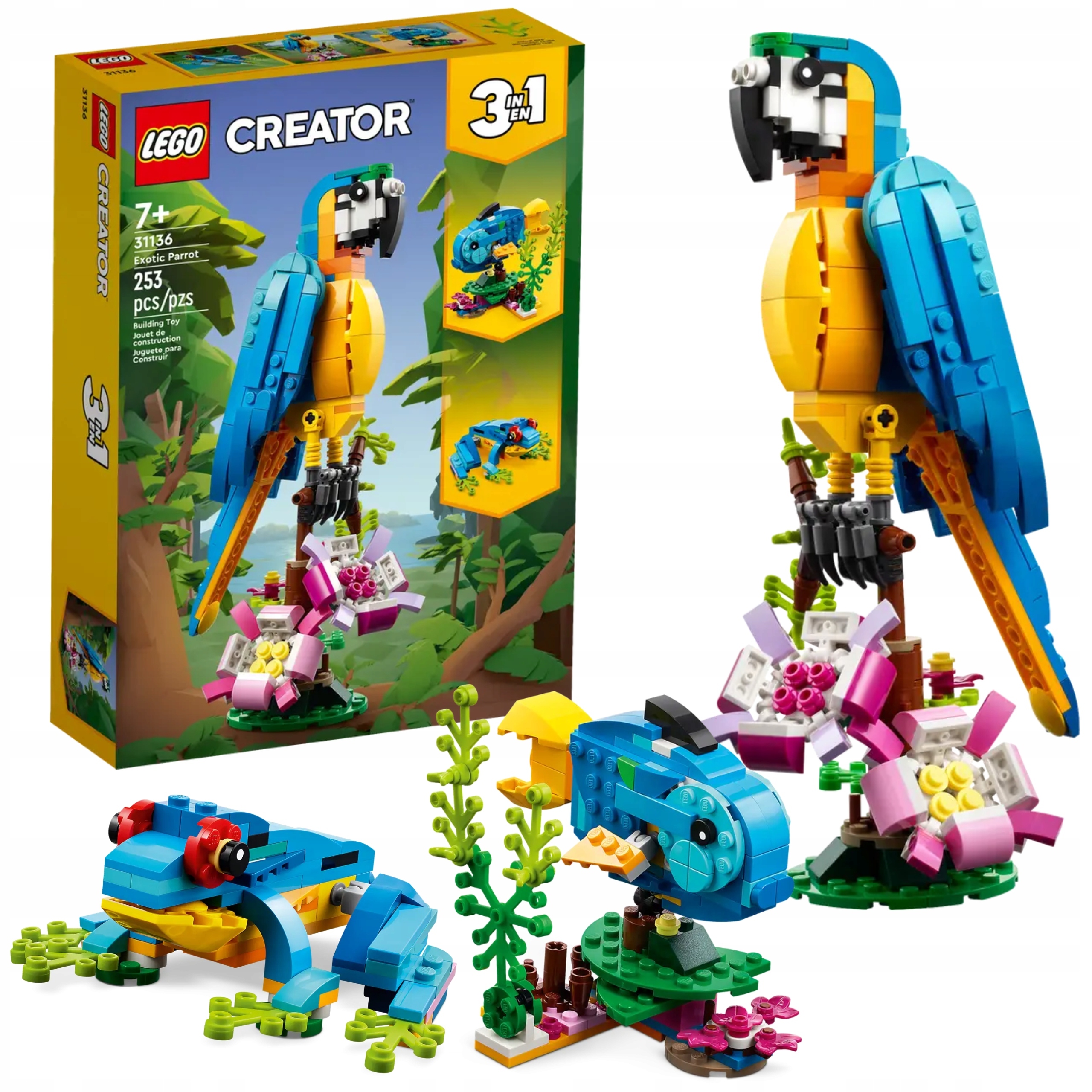 Lego Creator 31136 Egzotyczna Papuga Ryba Żaba