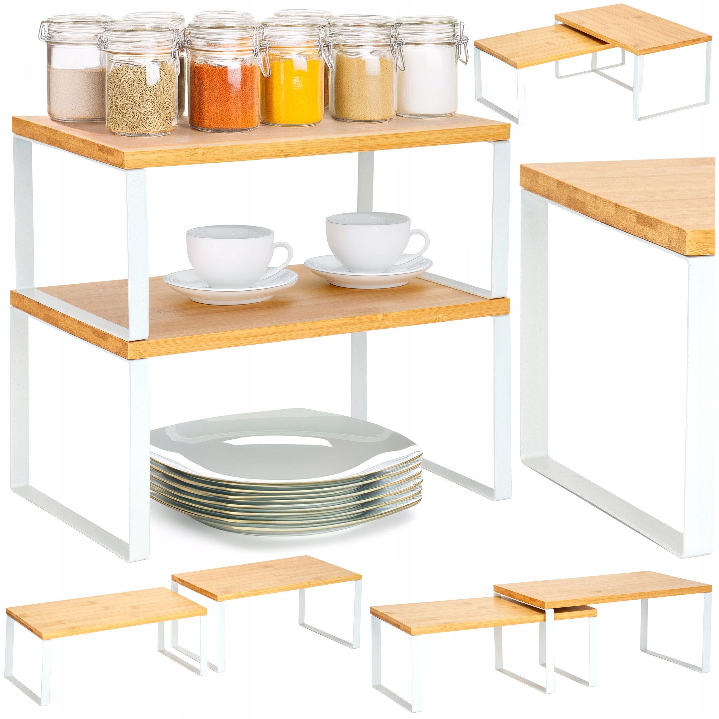 Półka kuchenna na przyprawy organizer kuchenny półki 2 szt na blat regał