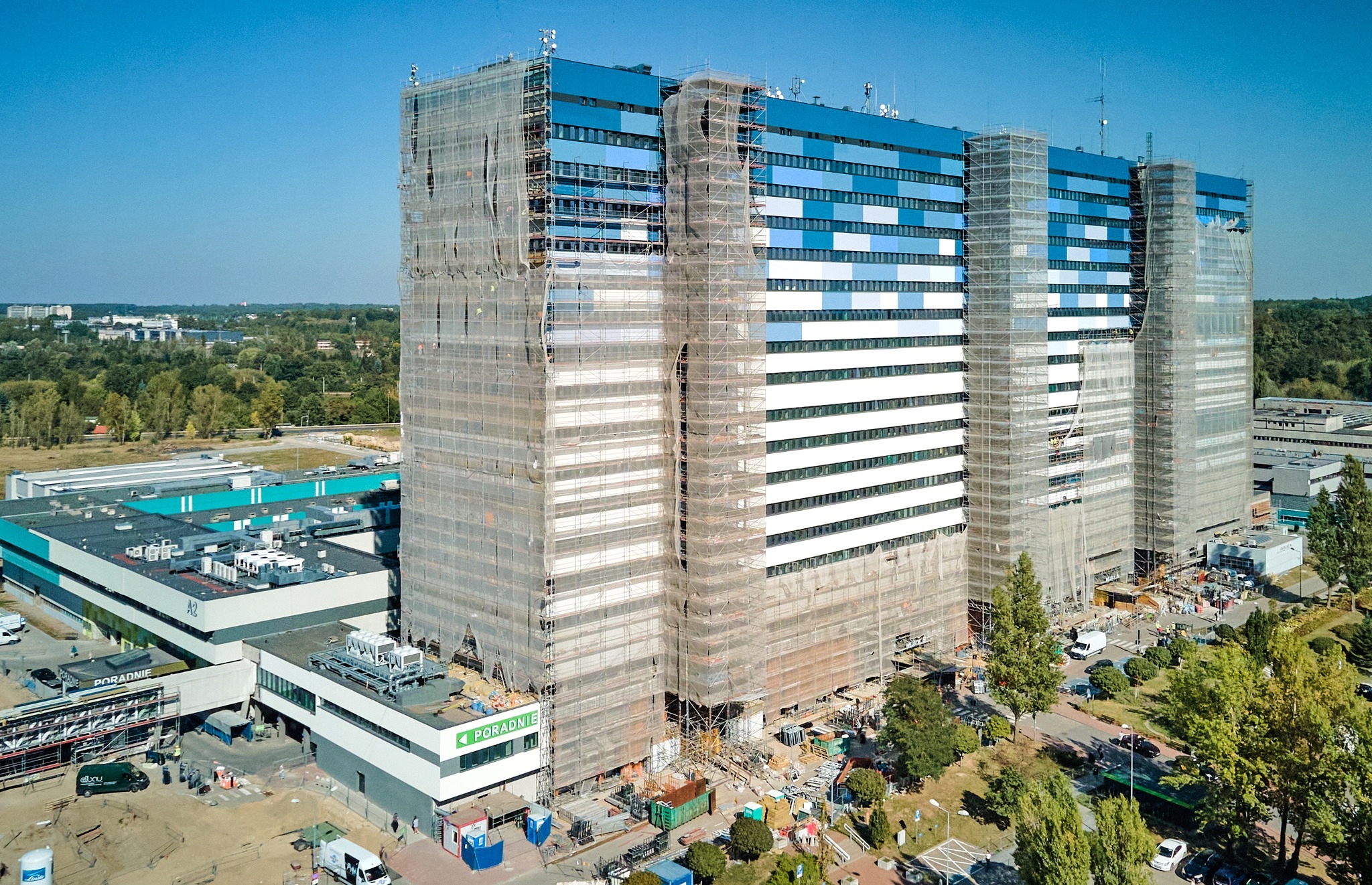 Siatka na rusztowanie / rusztowaniowa 3,07x10m BIAŁA + OPASKI GRATIS Stan opakowania oryginalne