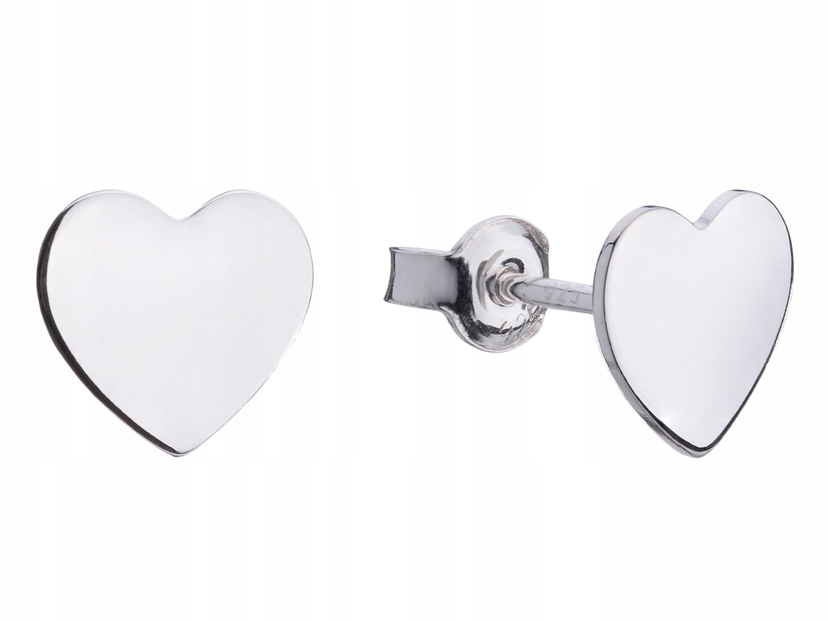 

Srebrne kolczyki Duże serca Serduszka heart 8mm