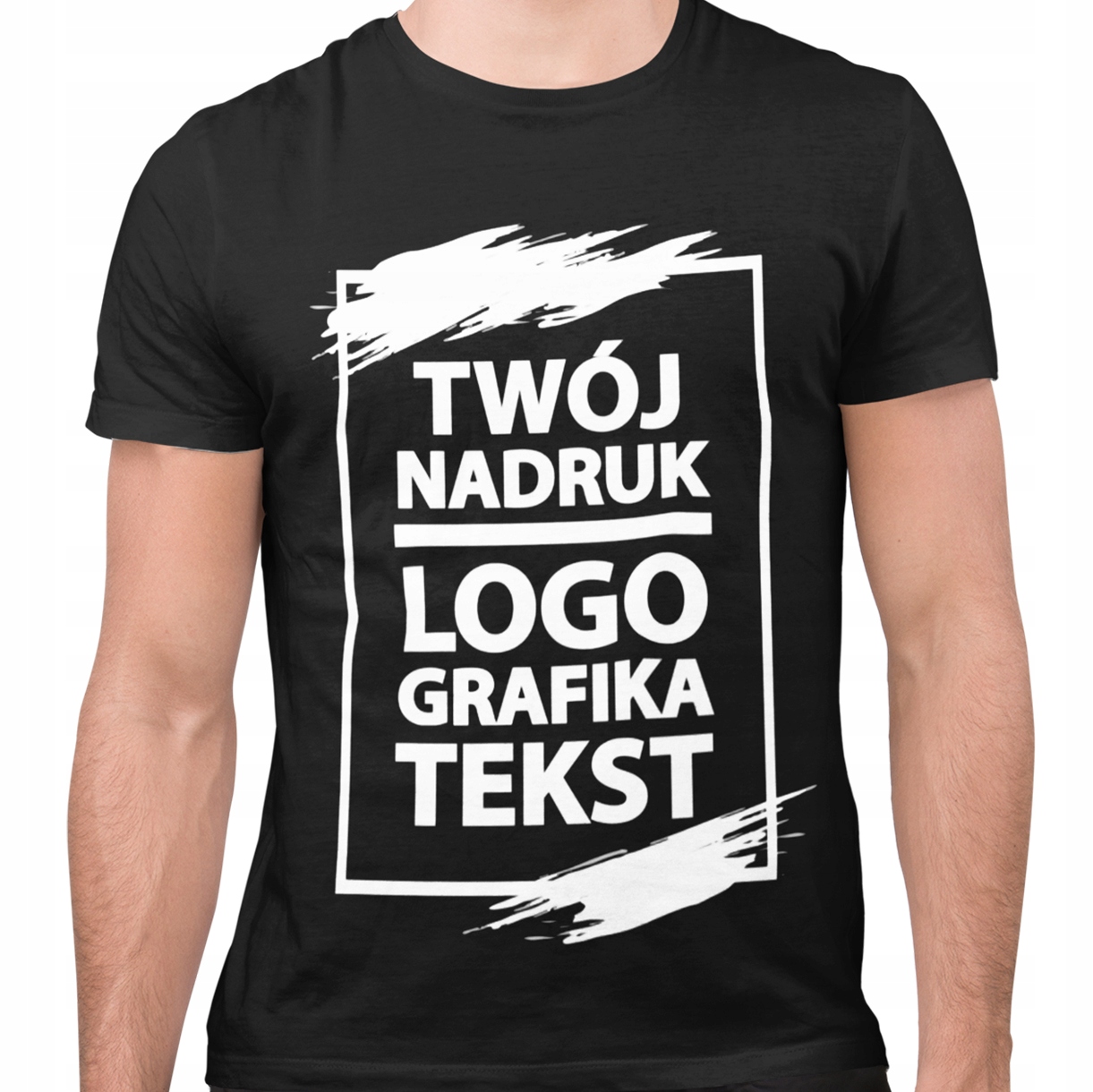 

Koszulka Z Własnym Nadrukiem Logo Napisem L