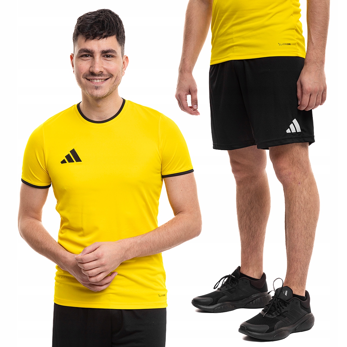Pánský fotbalový teplákovka adidas Entrada 26 Set Tričko Kraťasy Žlutá XXL