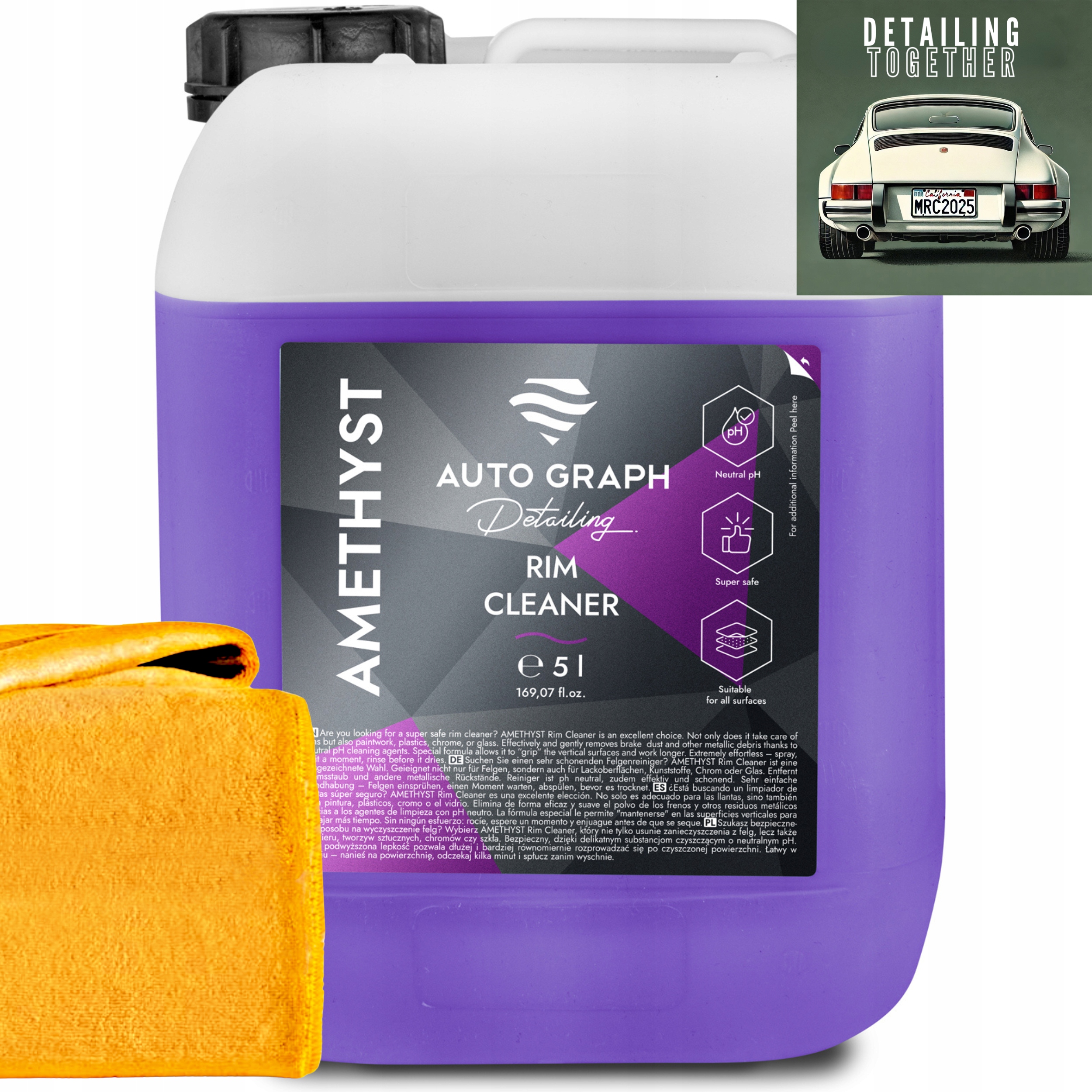 Auto Graph Amethyst Rim Cleaner Deironizer na disky a laky automobilov 5L