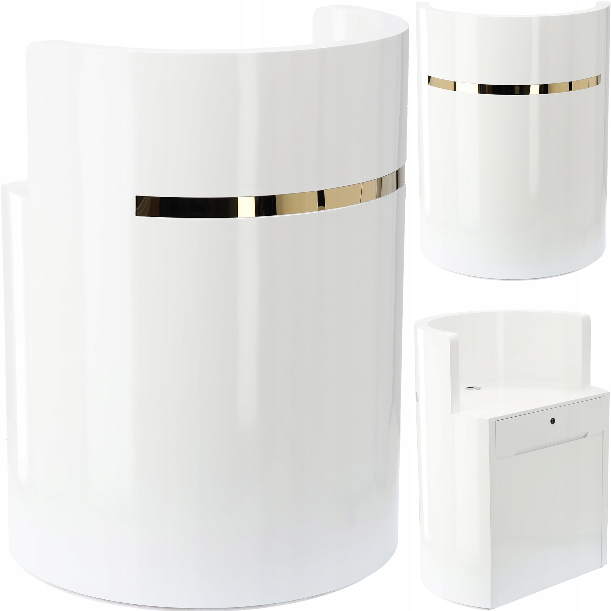 Kadeřnická recepce lakovaná Elia 80 cm kosmetická do Spa salonu