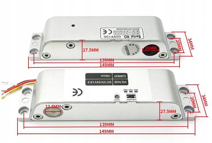 ZAMEK Z RYGLEM ELEKTROMAGNETYCZNYM Kod producenta SL-148BJ