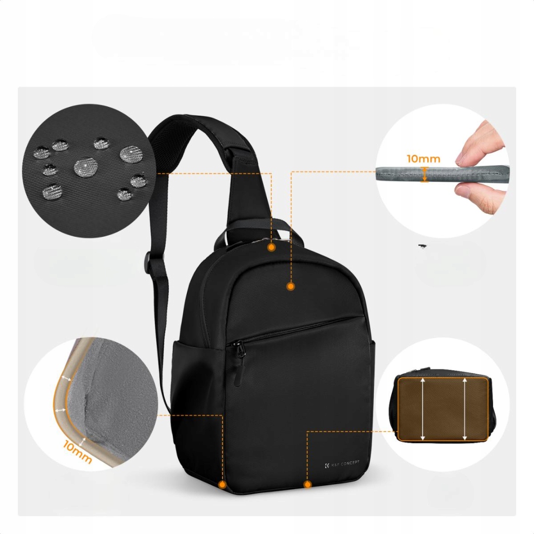 K&F CONCEPT Torba Na Aparat Wodoodporna Regulowany Pasek Na Ramię DSLR — miniatura 9