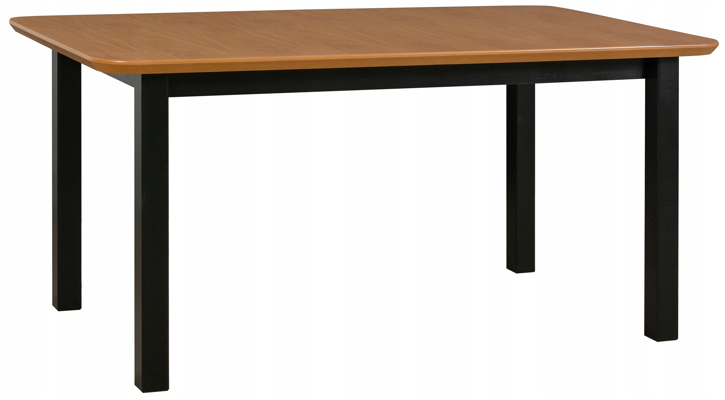 Dřevěný rozkládací stůl Cobride 160-200 x 90 cm černý/přírodní dub