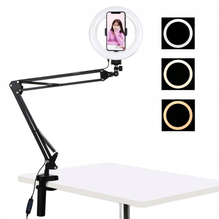 Prstencová Lampa Puluz 20 CM Stolní Stativ Led Klip