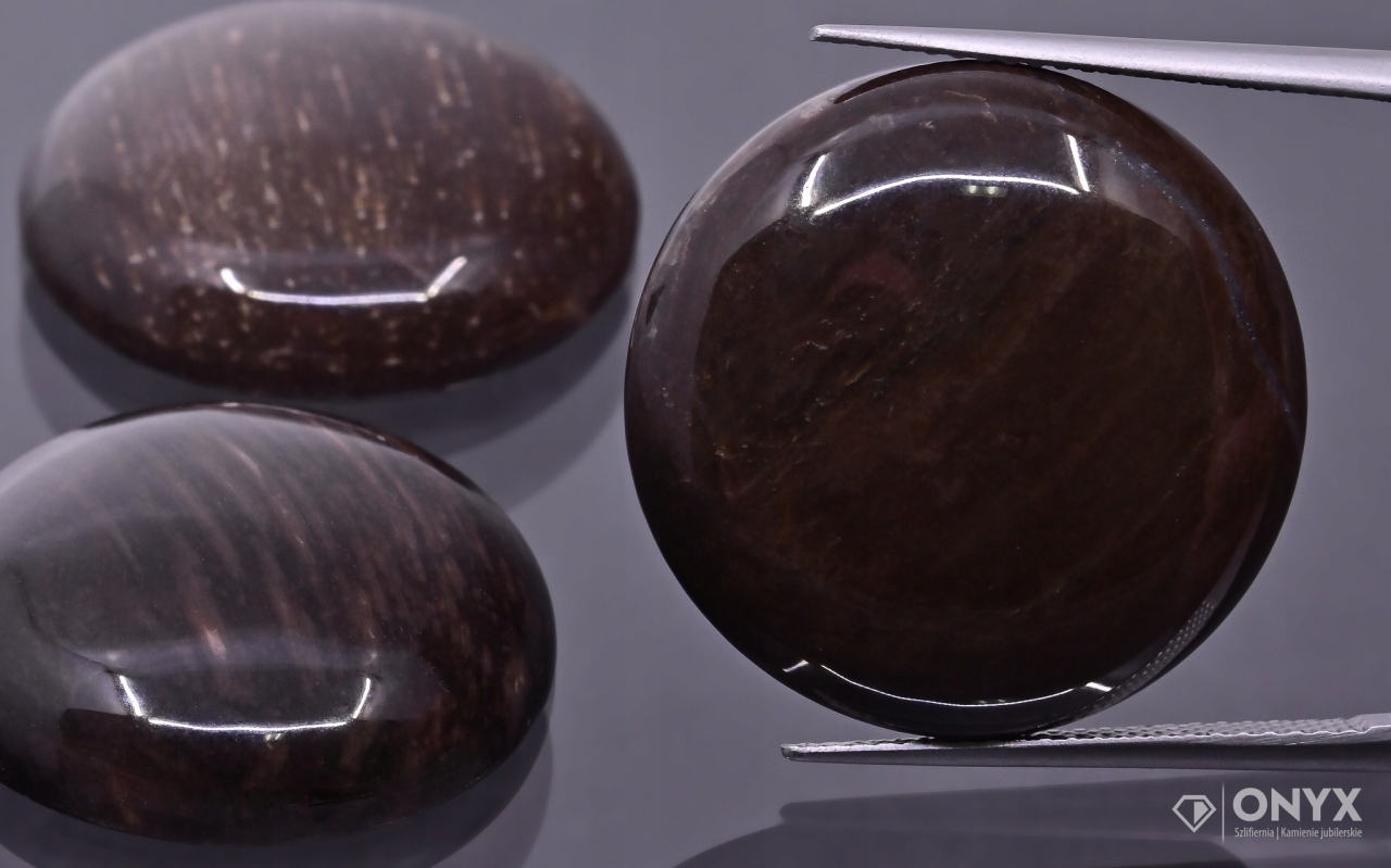 Zkamenělé dřevo kabošon kulatý fi 25 mm