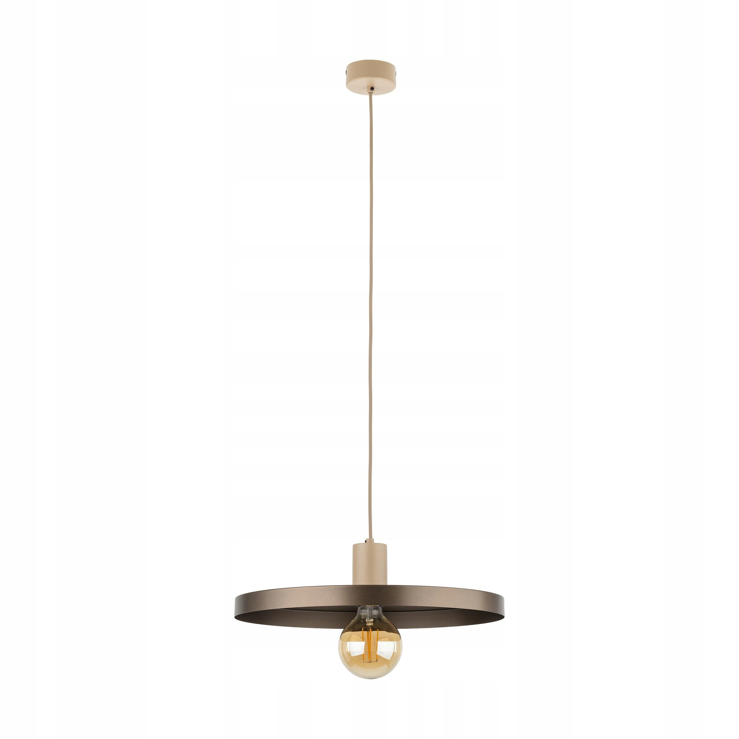 Závesná lampa Sila sabia béžová hnedá 1xE27 40 cm Loftový Interiér Dom