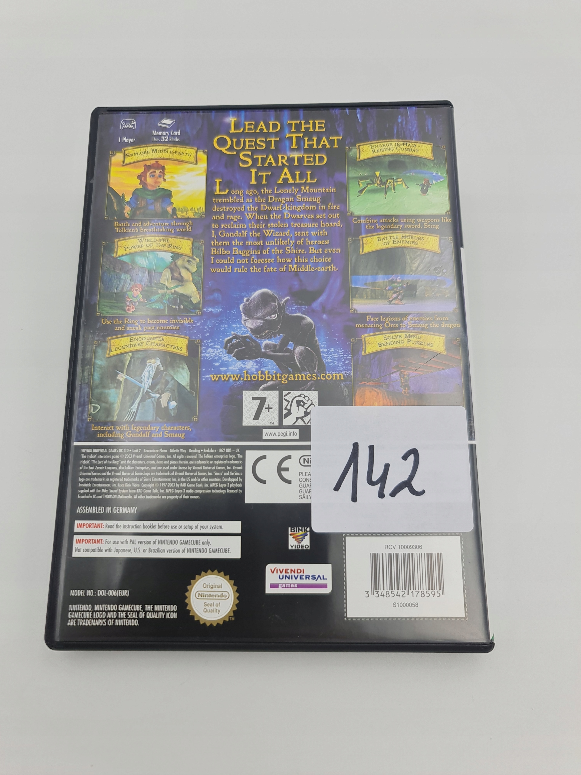 NINTENDO GAMECUBE THE HOBBIT Platforma Nintendo GameCube