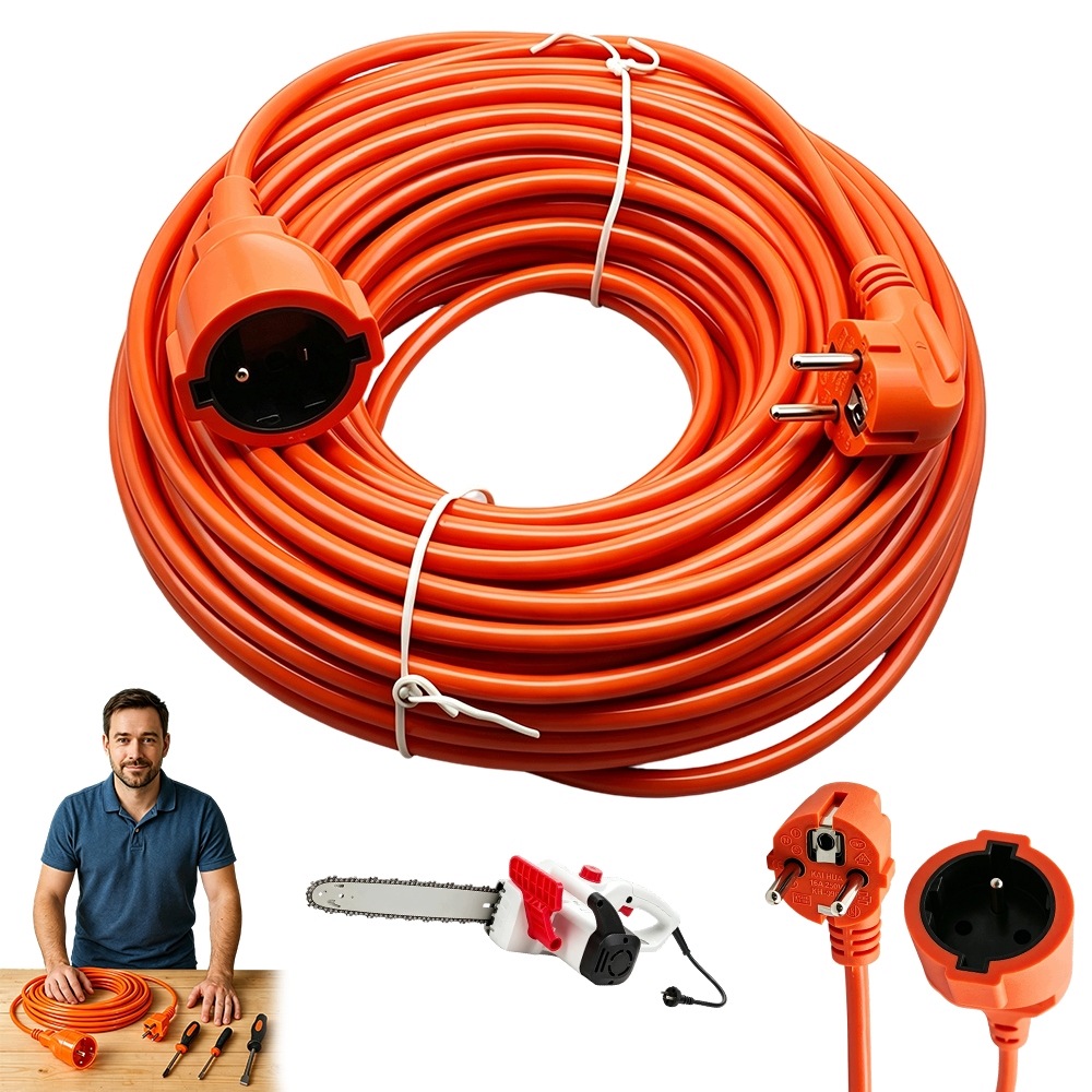 Prodlužovací Kabel Pro Sekačku 50 M Odolný Vůči Povětrnostním Vlivům Měď