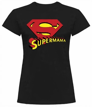 

Damska Koszulka Super Mama S-xxl Tu L