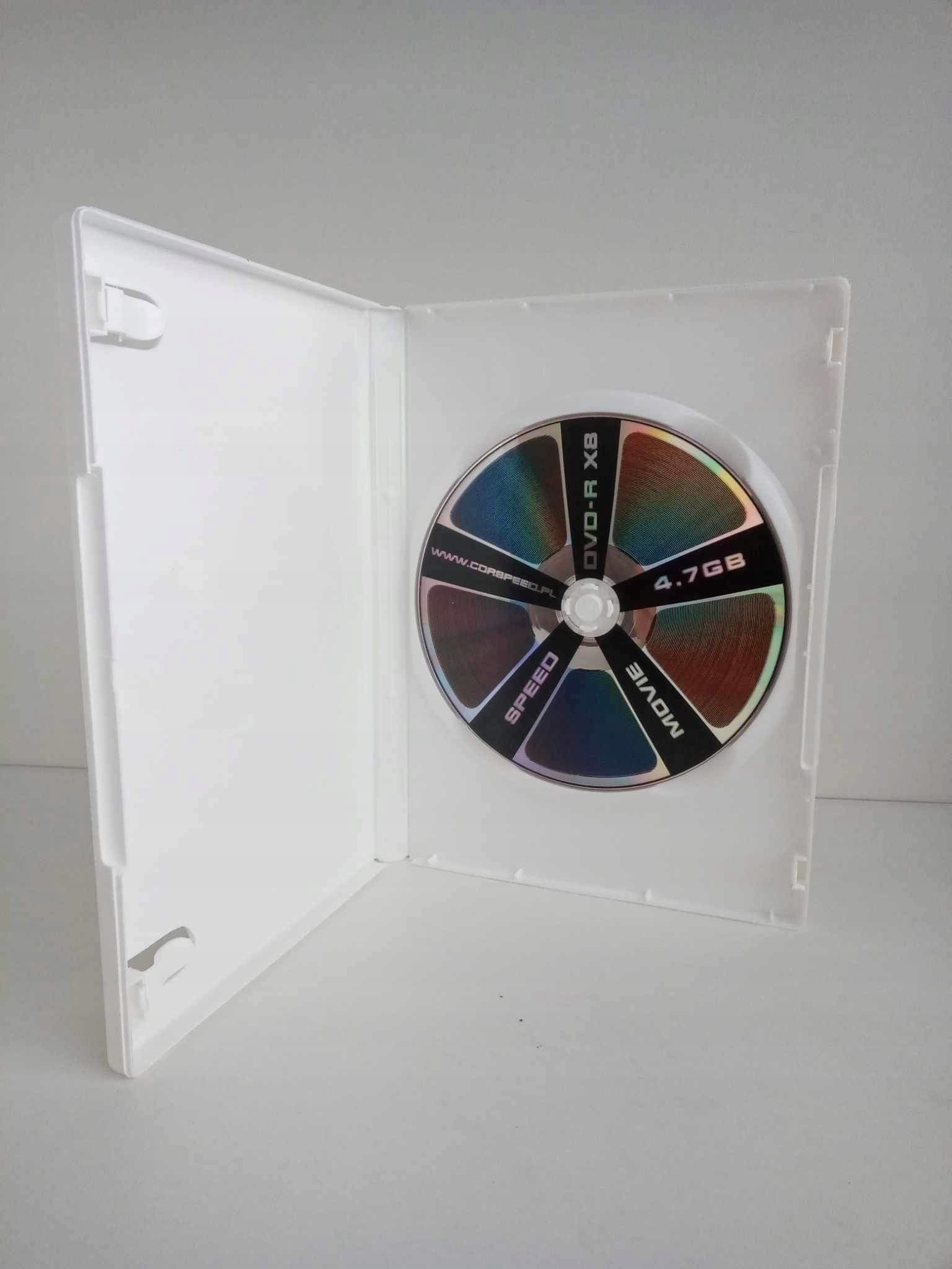 Krabice DVD x1 na disky 14 mm standard Bílé 100