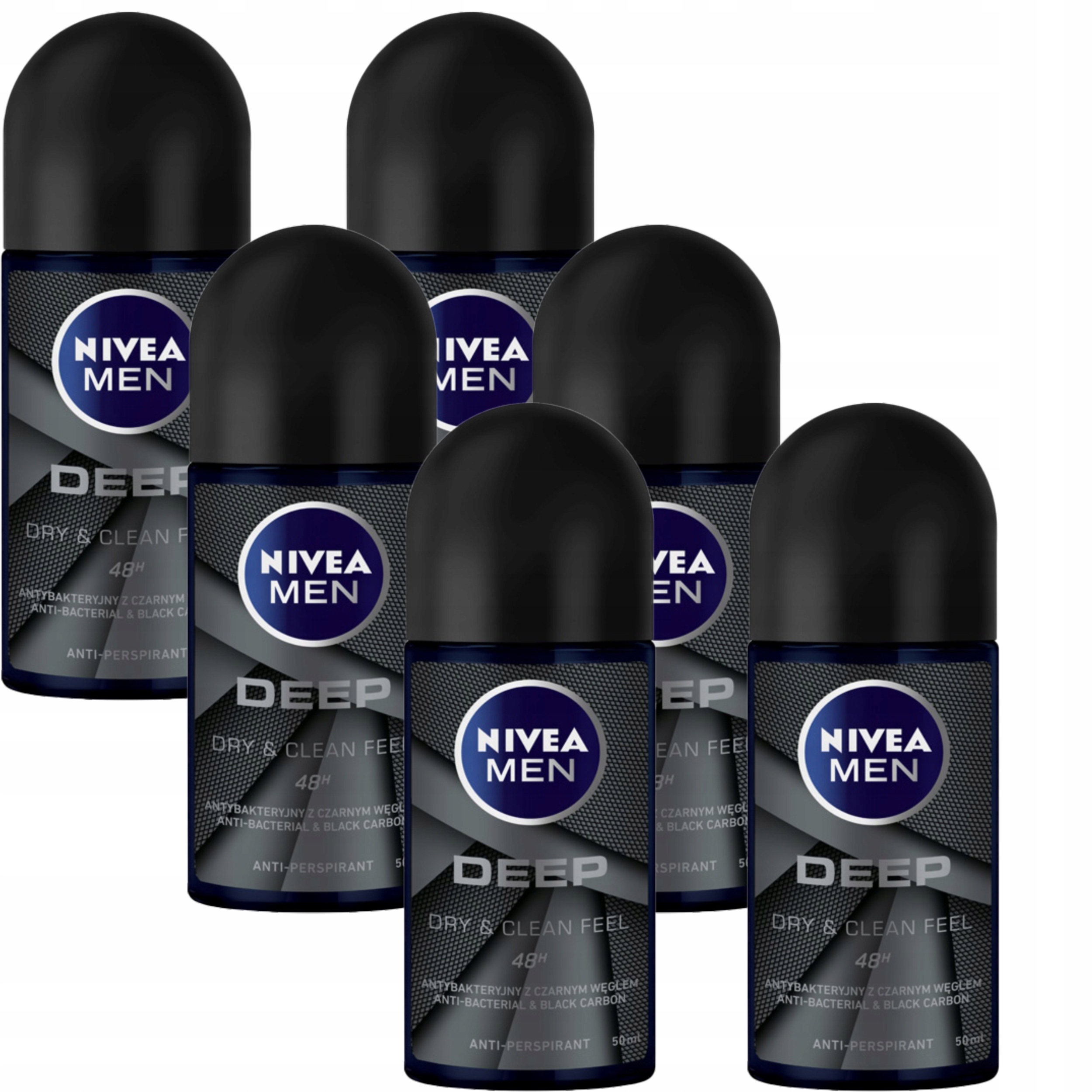

Nivea Antyperspirant męski w kulce Men Deep 6*50ml