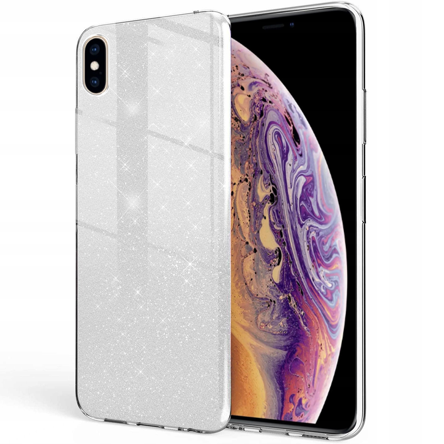 

Etui na iPhone X Xs Brokat Case Szkło