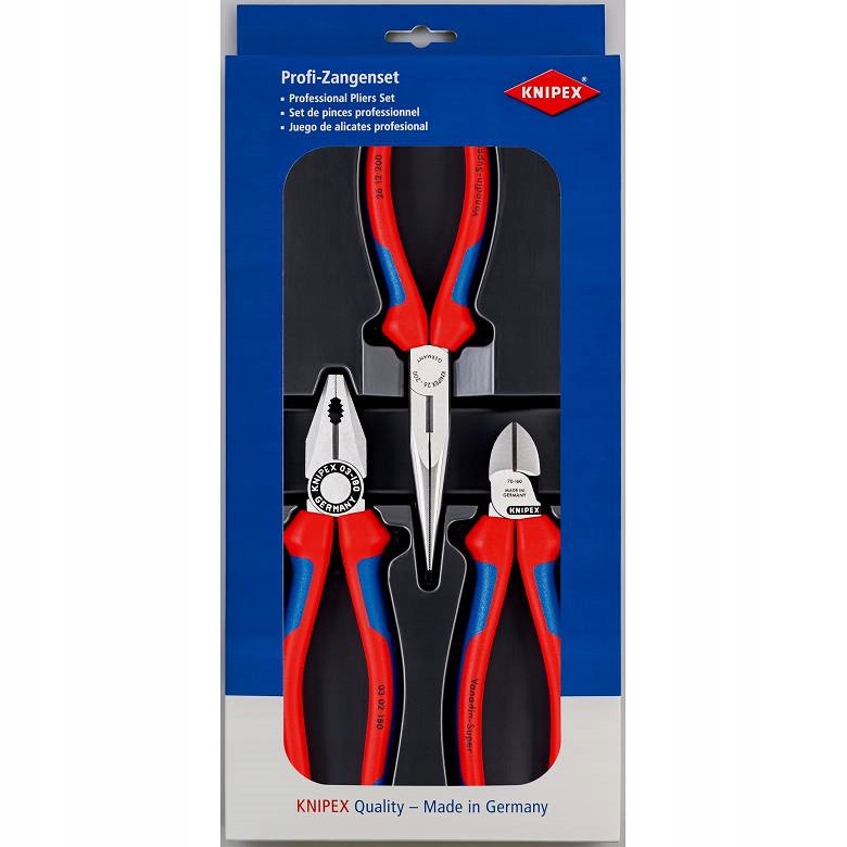 Knipex Sada kleští pro montéry, univerzální, 3ks 00 20 11