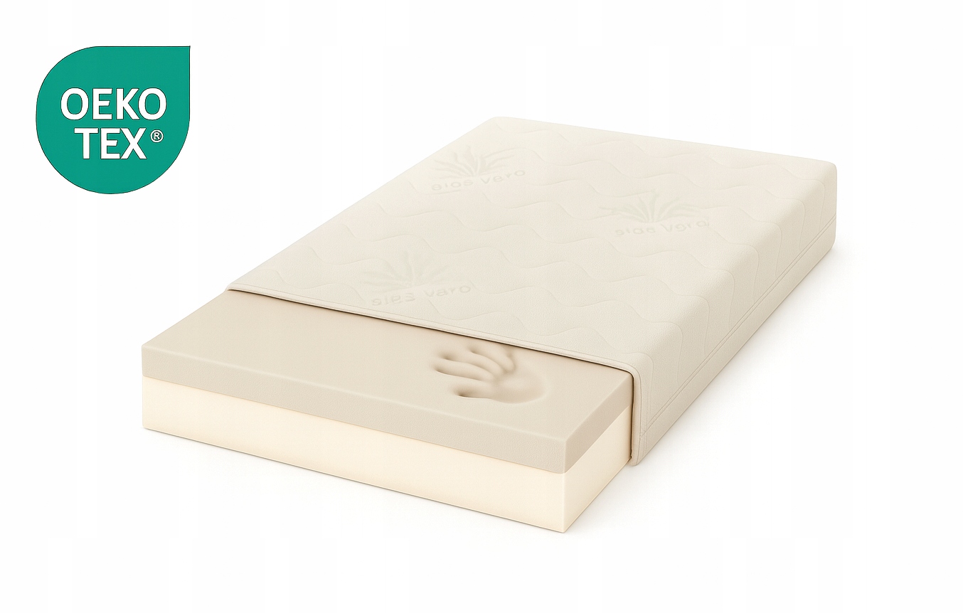 Materac Visco 80X185 Biały piankowy 185X80 pianka memory H2 H3 Aloe Vera