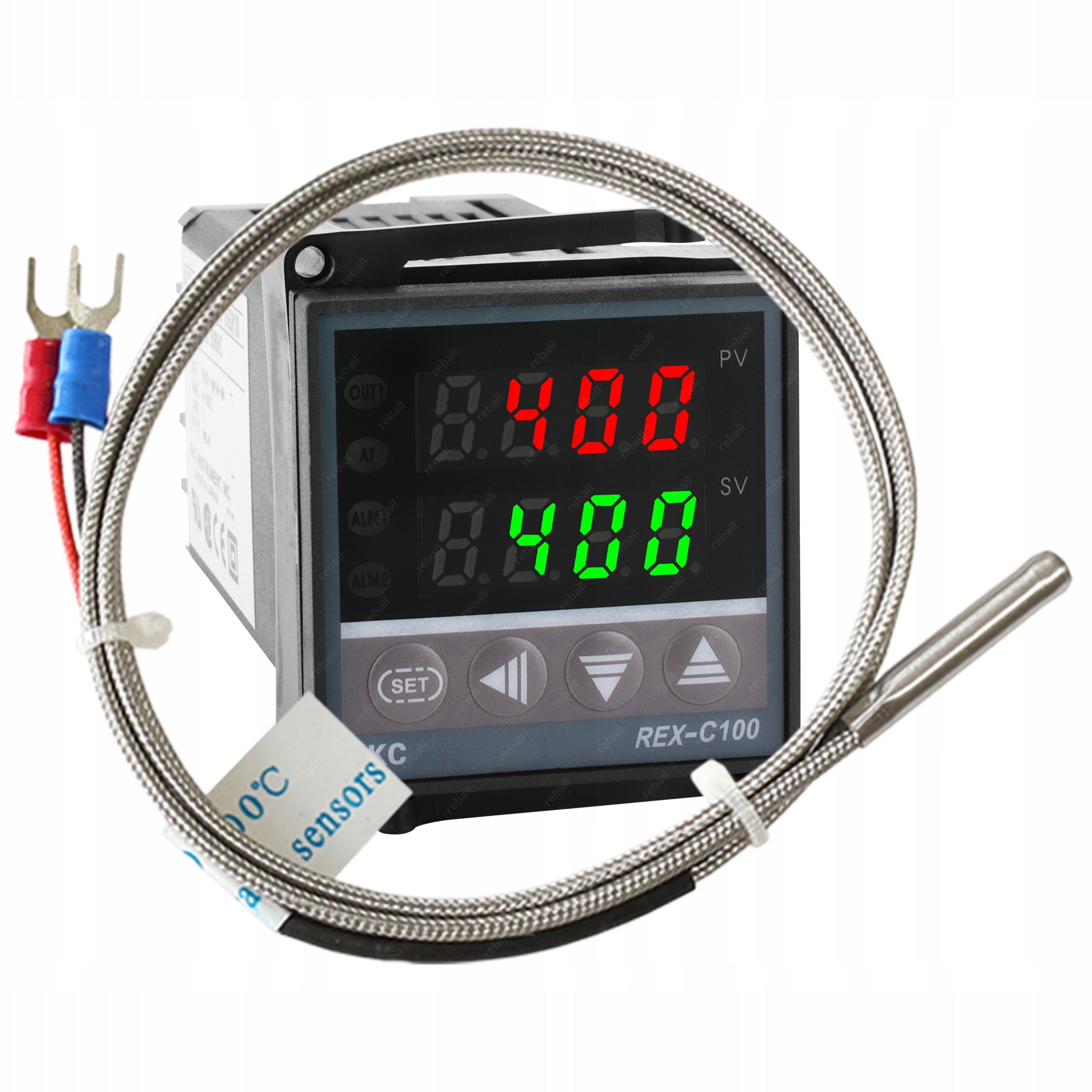 Regulátor Teploty Ovladač Rex C100 Relé 10A+SENZOR Typu K 5x30